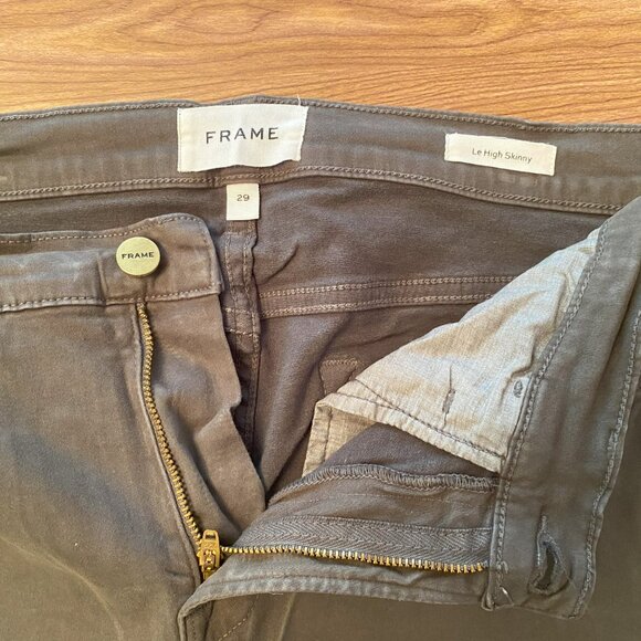 Frame Le High Skinny Pant in Deep Moss Size 29 - Picture 3 of 5